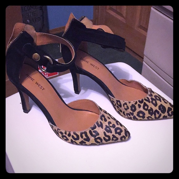 nine west cheetah heels